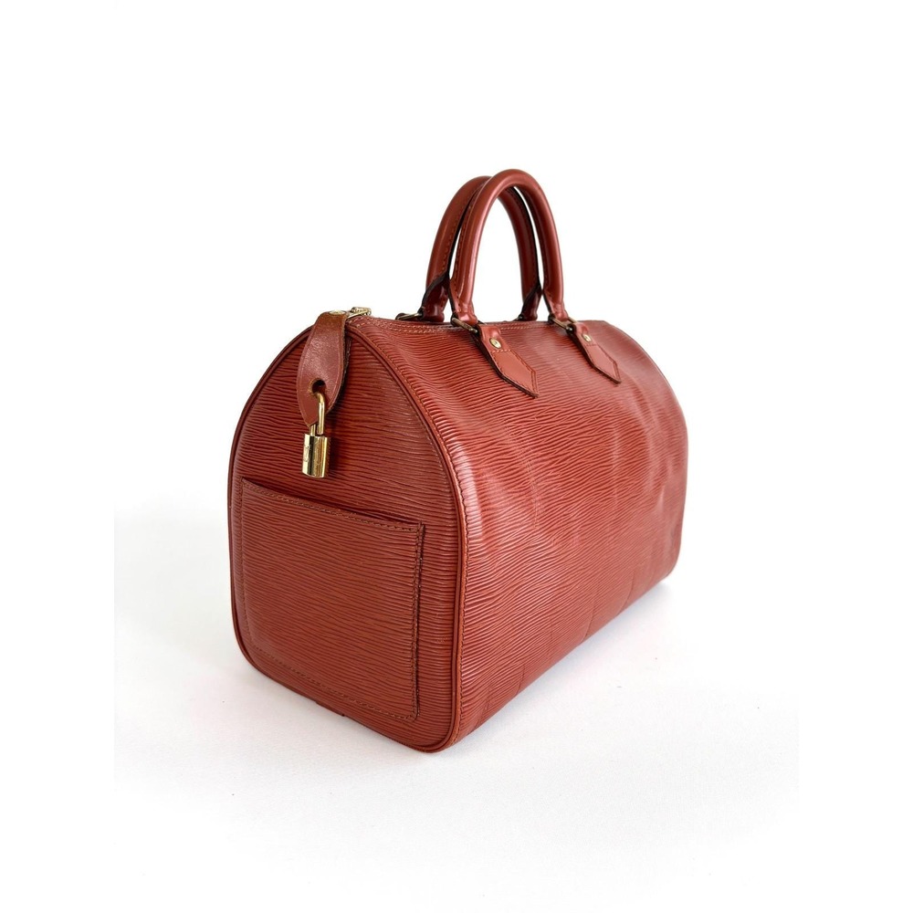 Louis Vuitton Speedy 30 Kenyan Brown Epi Leather Vintage Satchel Bag 1985-2012 - Picture 3 of 12